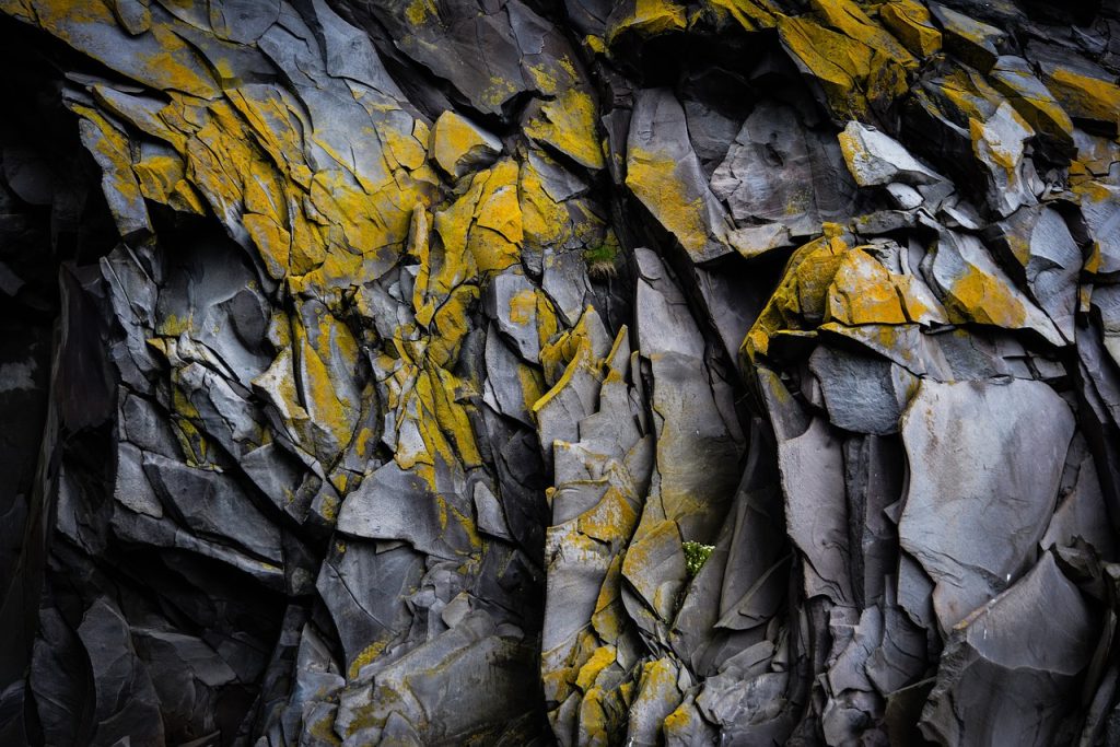 rock wall, crevices, geology